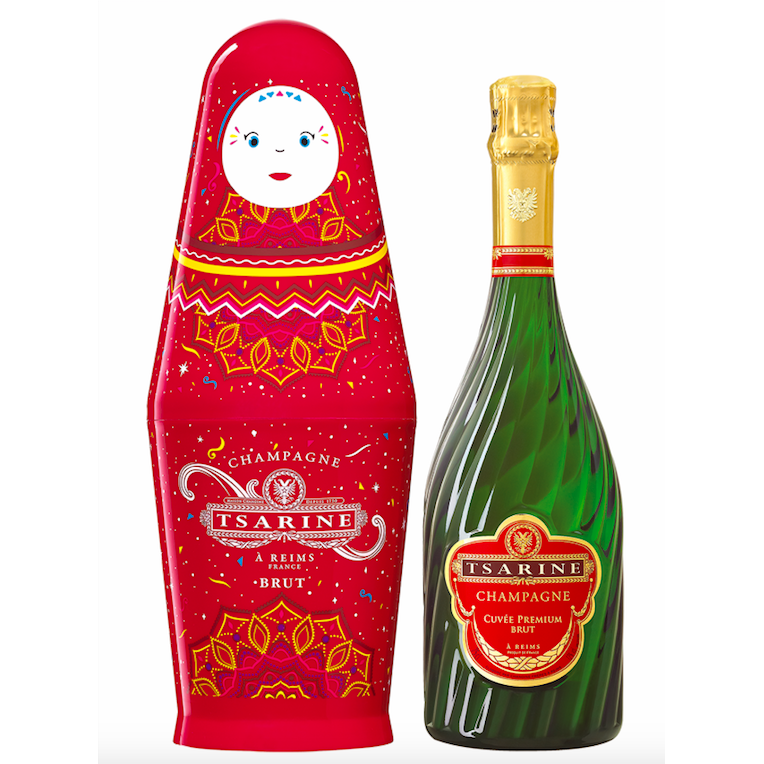 Buy & Send Tsarine Cuvee Premium Brut NV in Matryoshka Russian Doll